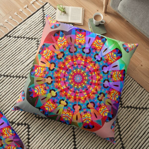 Colors and Blooms Floor Pillow
