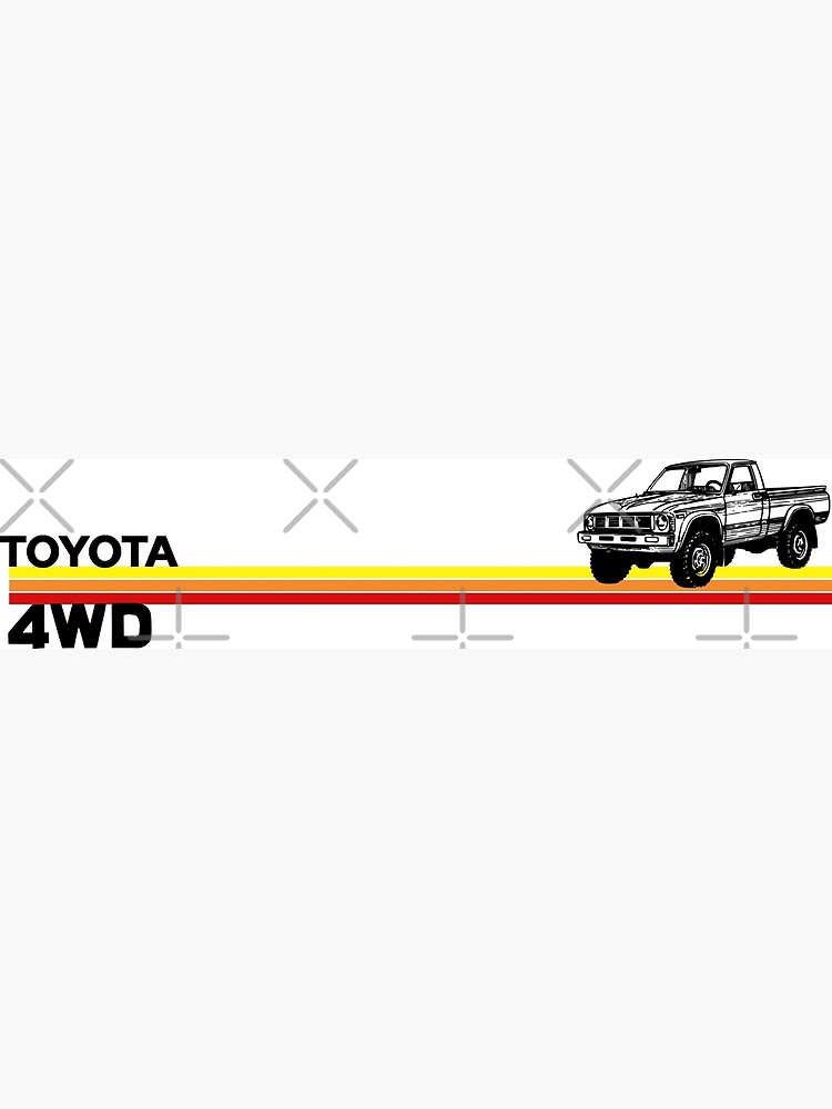 “Toyota 4WD Truck Retro Stripes” Photographic Print for Sale by