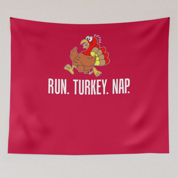 Item preview, Run Turkey Nap Featuring A Cartoon Running Turkey designed and sold by jaycartoonist.