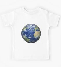 #map #sphere #environment #cartography #atmosphere #hemisphere #pollution #longitude #space #colorimage #planetspace #astronomy #360degreeview #wide #continentgeographicarea #physicalgeography Kids Tee