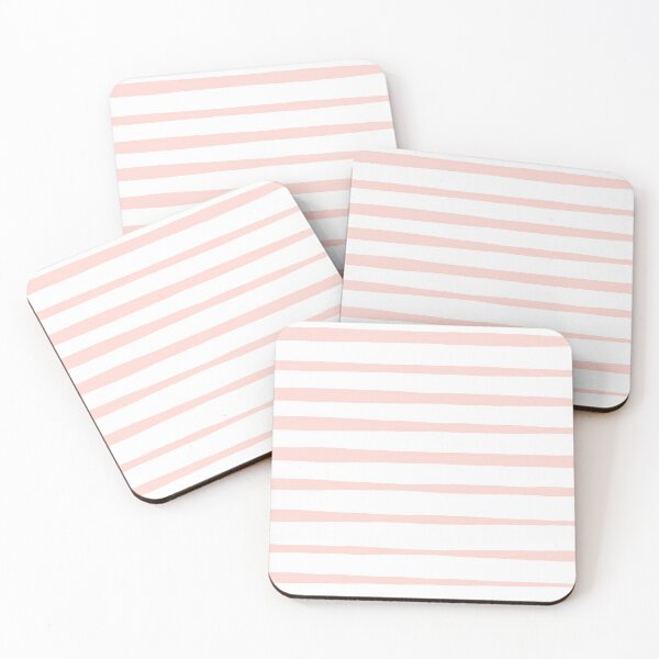 Item preview, Irregular Blush Pink Pastel Stripes Painted Minimalist Pattern designed and sold by kierkegaard.