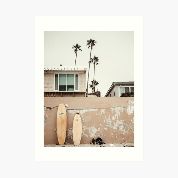 San Diego Surfing Art Print