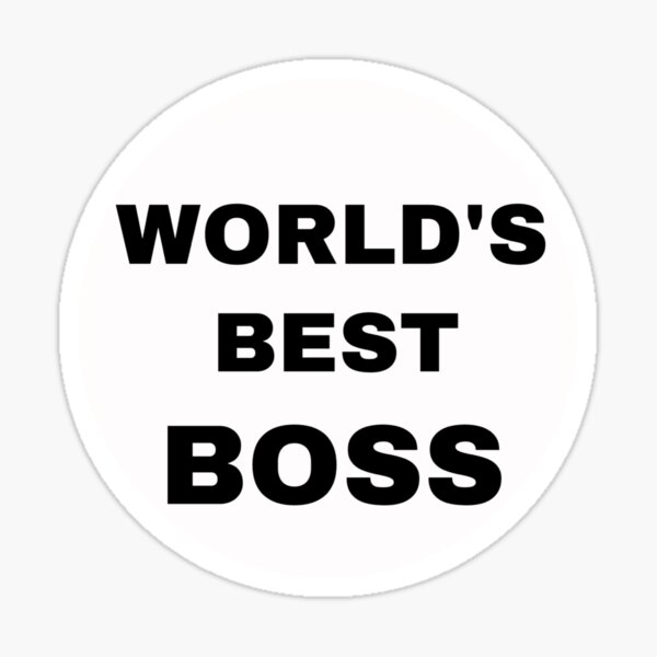 "World's Best Boss" Sticker for Sale by alwaysnicole Redbubble