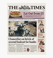 Chancellor on Brink - Bitcoin Genesis Block Photographic Print