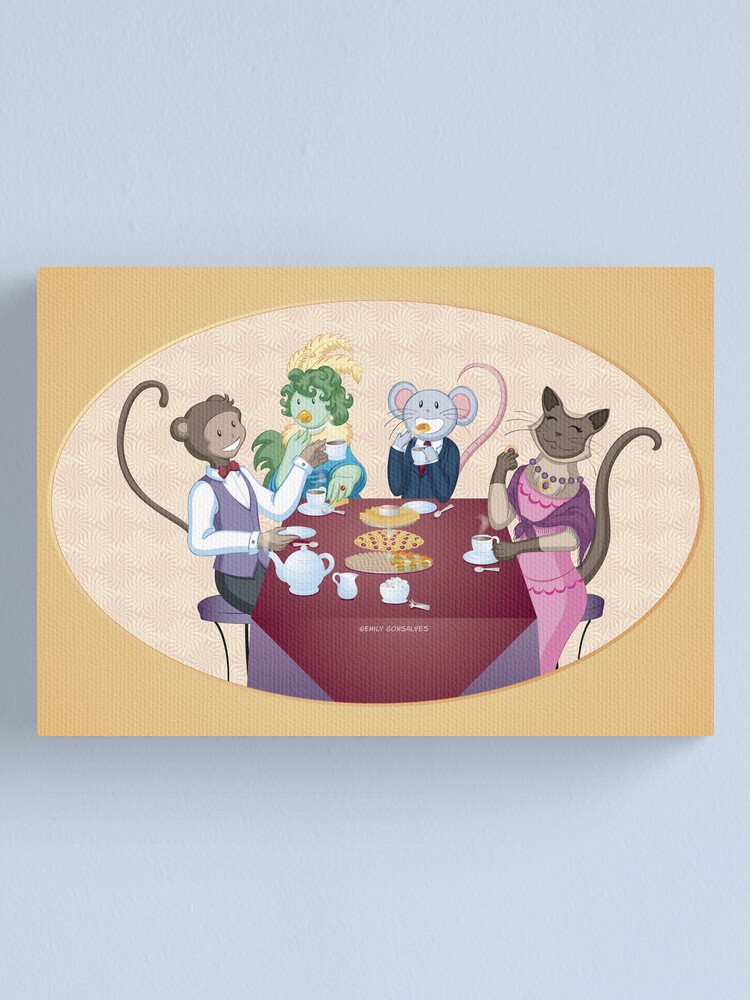 Alternate view of Animal Tea Party Canvas Print