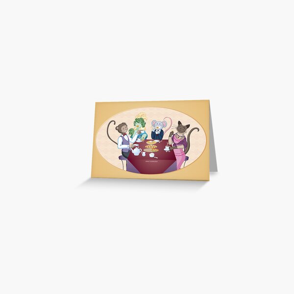 Animal Tea Party Greeting Card