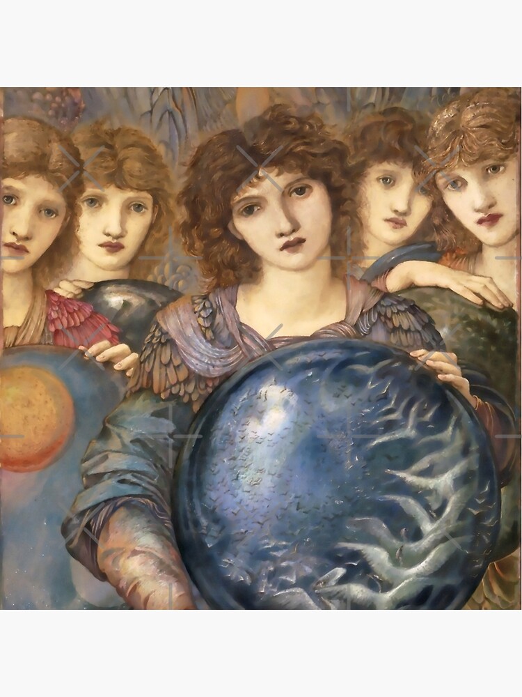 Thumbnail 4 of 4, Pillow, Edward Burne-Jones "The Days of Creation - Day 5" designed and sold by ALD1.