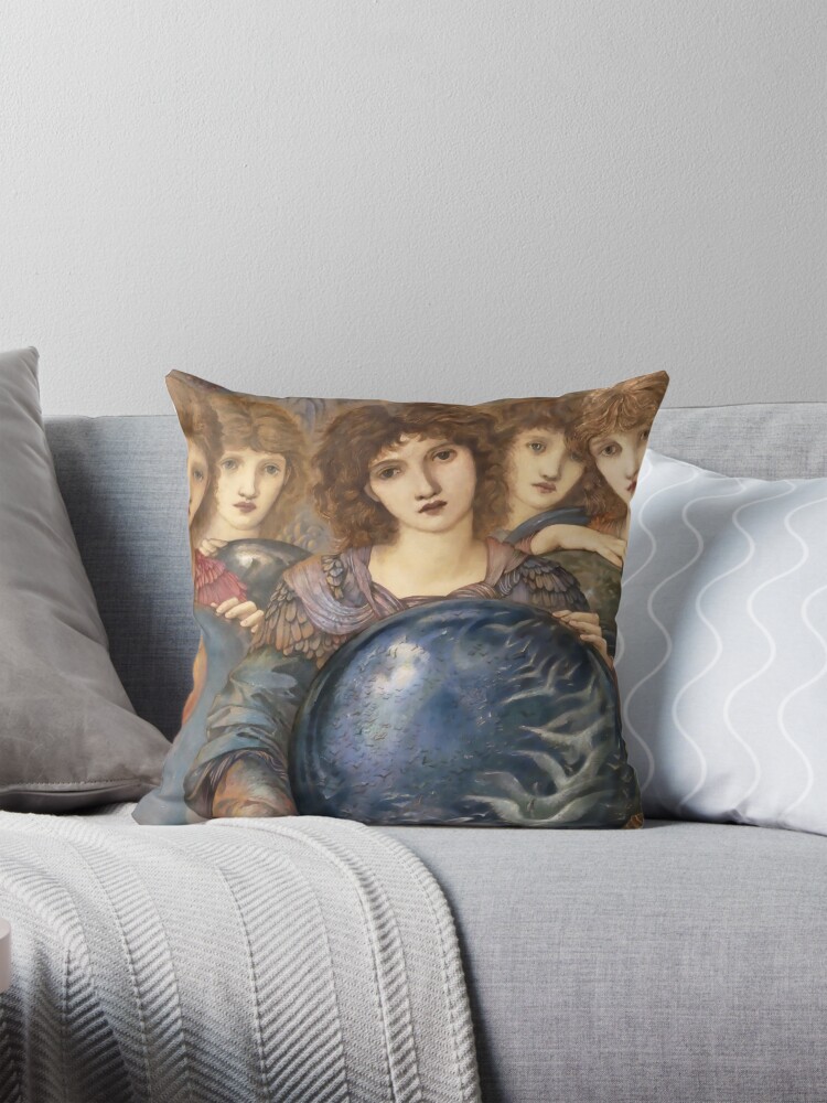 Thumbnail 1 of 4, Pillow, Edward Burne-Jones "The Days of Creation - Day 5" designed and sold by ALD1.