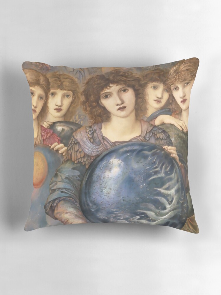 Thumbnail 3 of 4, Pillow, Edward Burne-Jones "The Days of Creation - Day 5" designed and sold by ALD1.