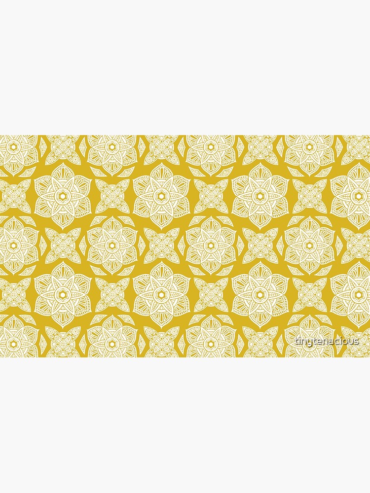 Thumbnail 6 of 6, Coffee Mug, Floral Lotus Mandala - White and Yellow designed and sold by tinytenacious.