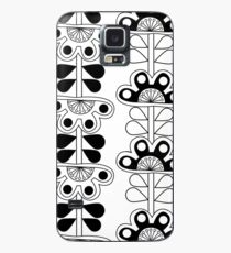 black and white folk art flowers Case/Skin for Samsung Galaxy