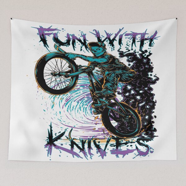 Item preview, Fun with Knives BMX Zombie designed and sold by leen12 Art Designs Prints.