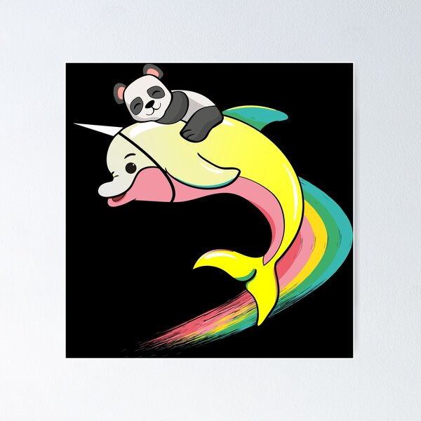 Magical Unicorn from the Rainbow Land print by Dolphins