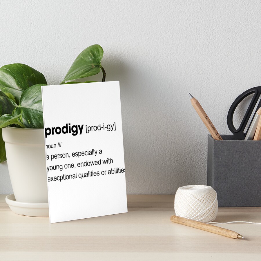 "prodigy definition" Art Board Print for Sale by SavageGear Redbubble