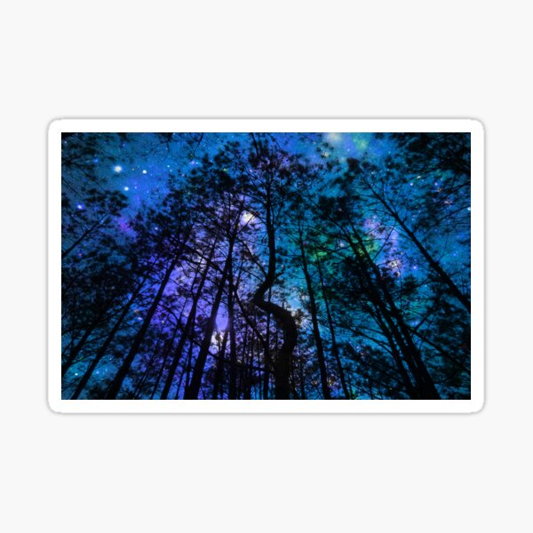 Item preview, Teal Blue Purple Twisted Forest  designed and sold by 2sweetsDesign.