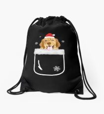 Golden Retriever In Your Front Pocket Funny Christmas Costume Drawstring Bag