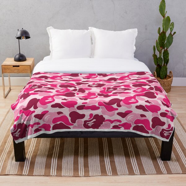 Bape Pink Throw Blanket