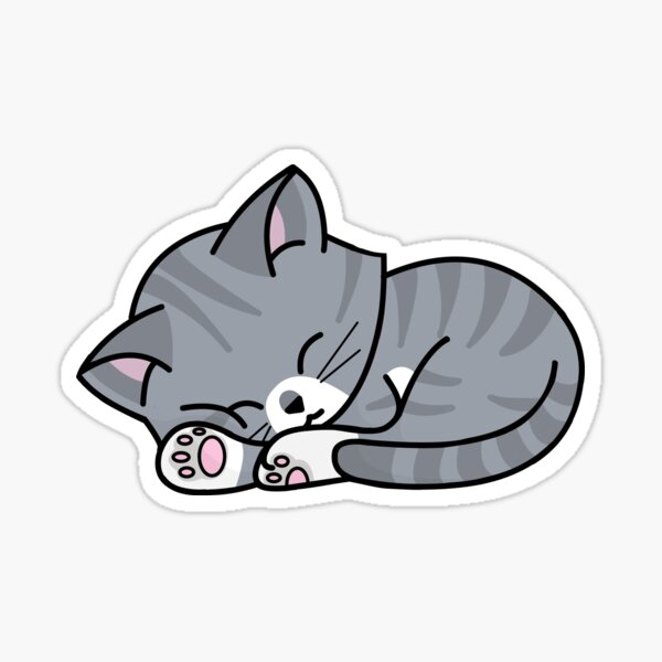 Item preview, Grey Tabby (light) - Sleeping designed and sold by missnisa.
