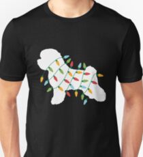 Christmas Lights Bichon Frise T Shirt Gifts for Dog Lovers Unisex T-Shirt