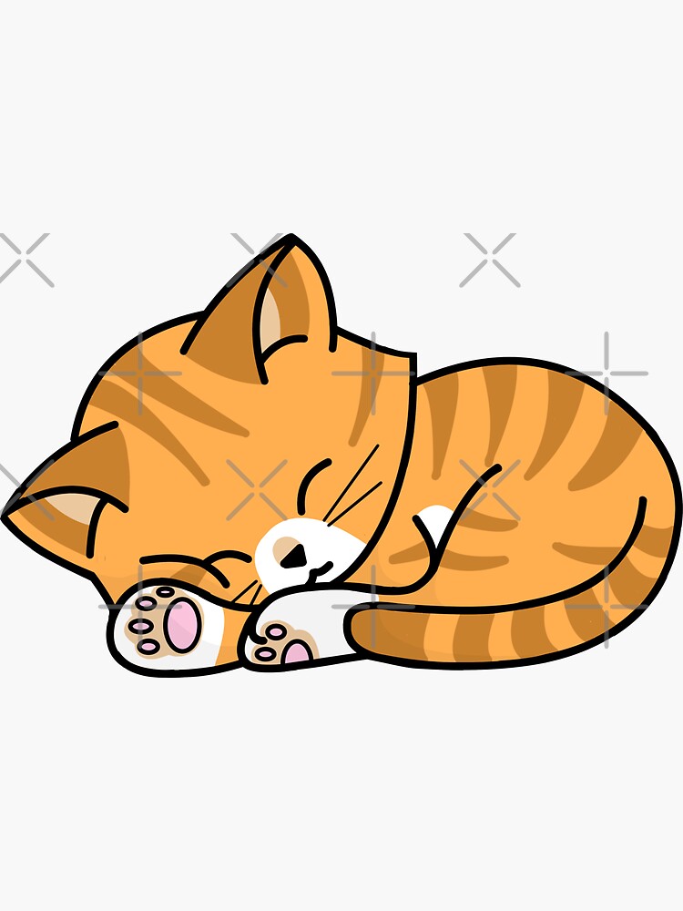 Orange Cats Stickers Redbubble - ginger cat with white belly and tail roblox