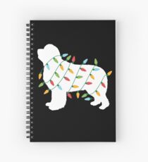 Christmas Lights Newfoundland T Shirt Gifts for Dog Lovers Spiral Notebook