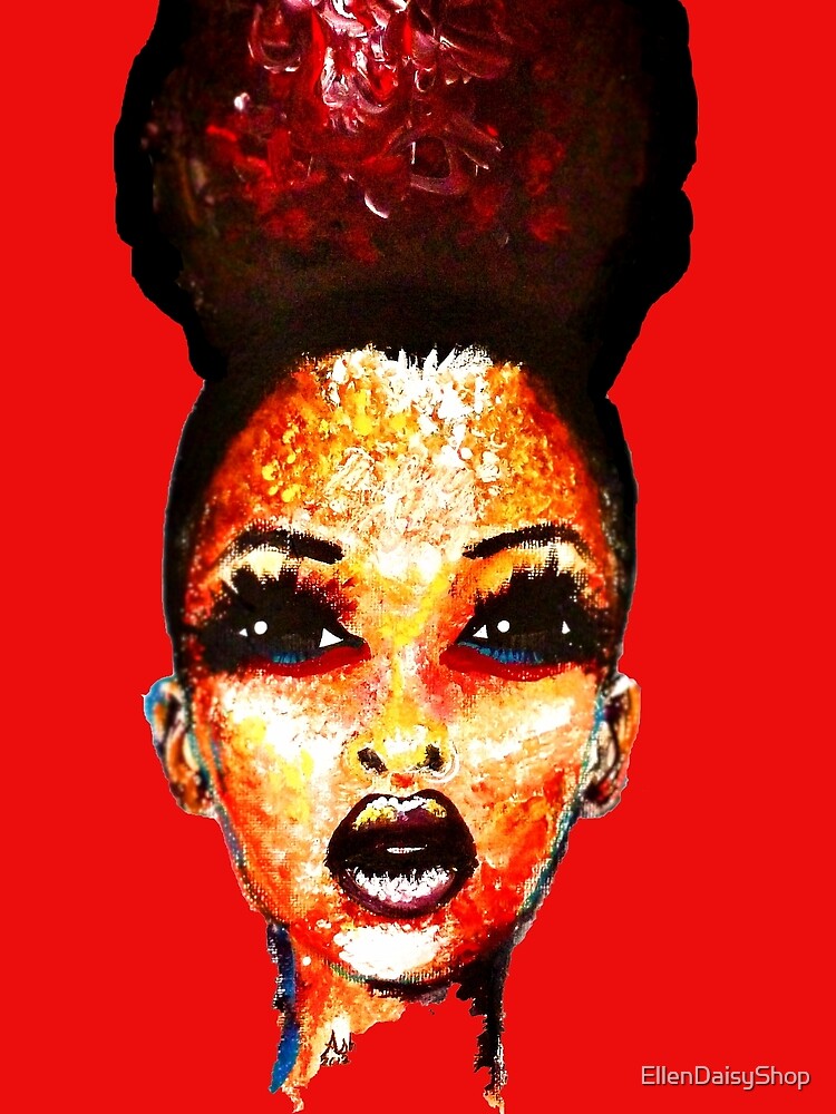 Positive Attitude Natural Hair Puff Diva Natural hair art by EllenDaisyShop