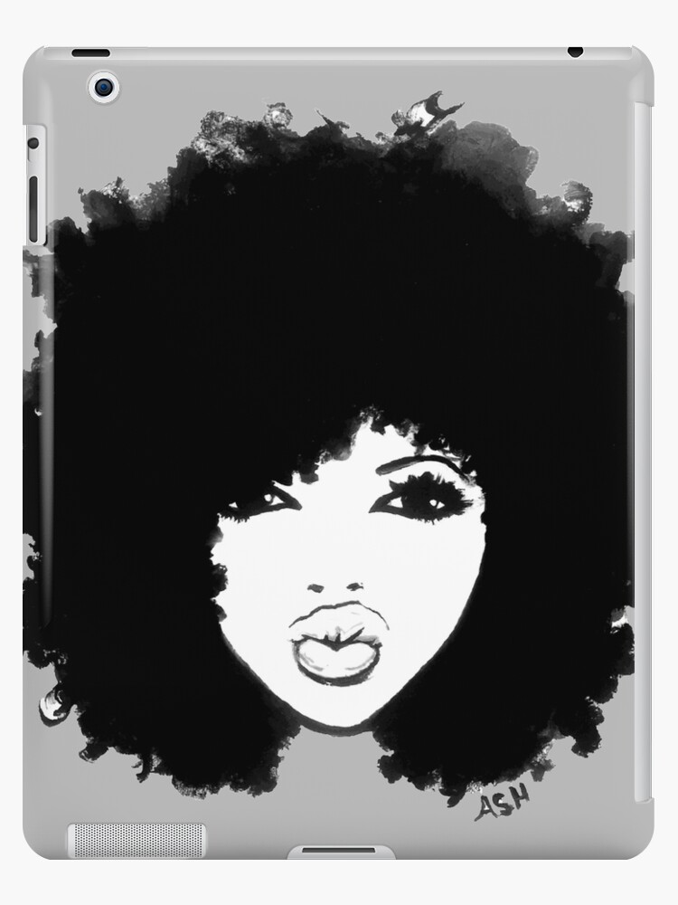 Natural Hair Curly Hair Autumn Black Kinky Afro Ipad Case Skin