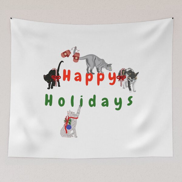 Item preview, Happy Holidays Cats designed and sold by DAscroft.