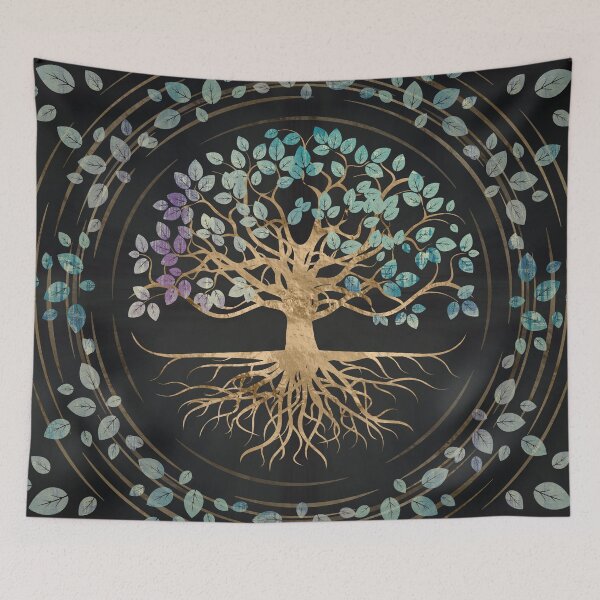 Item preview, Tree of life - Yggdrasil - Gold and Painted Texture designed and sold by Nartissima.