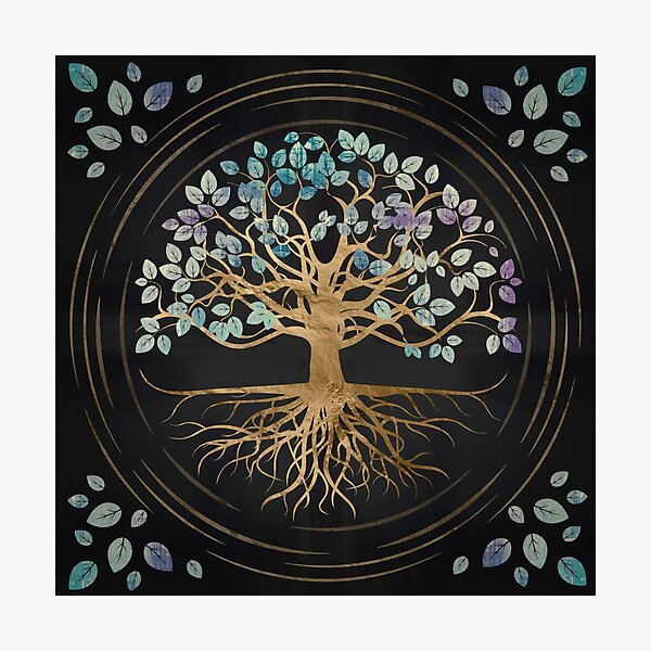 Item preview, Tree of life - Yggdrasil - Gold and Painted Texture designed and sold by Nartissima.