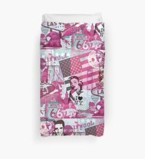 Iconic America Pink Elvis Marilyn NY Route 66 Hollywood Vegas Duvet Cover