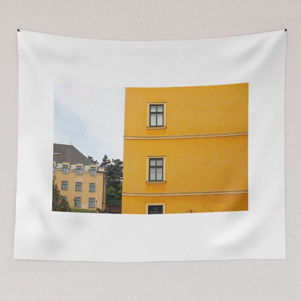Item preview, old building yellow wall Eger Hungary designed and sold by goceris.