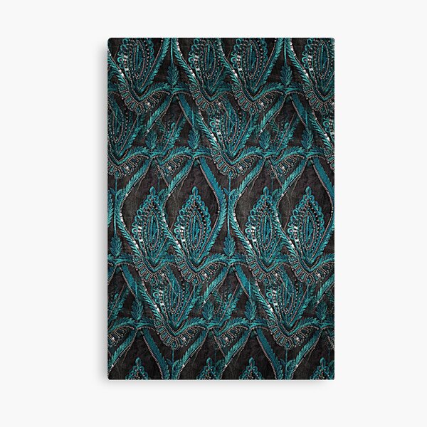 aBlack and turquise pattern Canvas Print