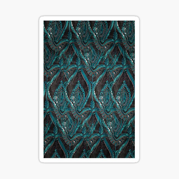 aBlack and turquise pattern Sticker