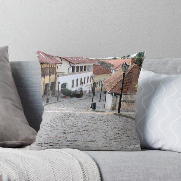 Item preview, Old street and houses Eger Hungary designed and sold by goceris.