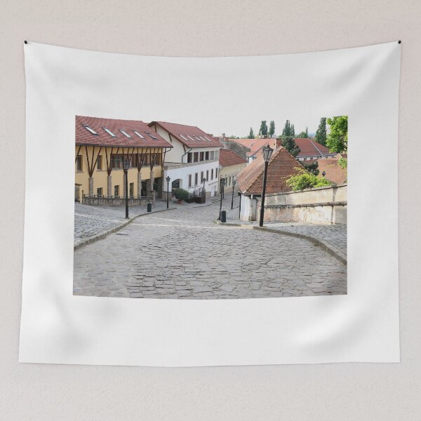 Item preview, Old street and houses Eger Hungary designed and sold by goceris.