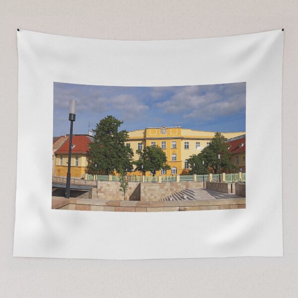 Item preview, street with old buildings Eger Hungary designed and sold by goceris.