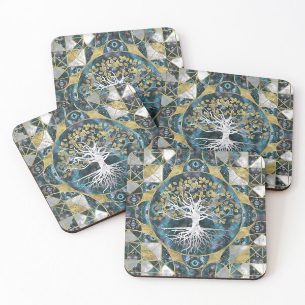 Item preview, Tree of life - Yggdrasil - Marble and Gold designed and sold by Nartissima.
