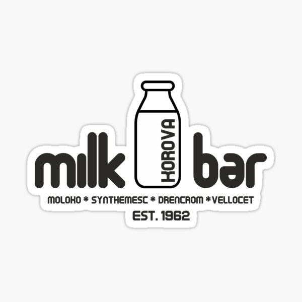 korova milchbarren moloko uhrwerk orange Sticker