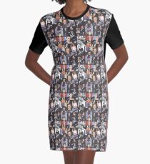 George Michael Colourful Montage Signed Pop Art Style Design Graphic T-Shirt Dress