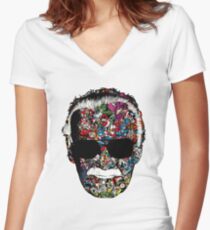 Stan Lee - Man of many faces Women's Fitted V-Neck T-Shirt