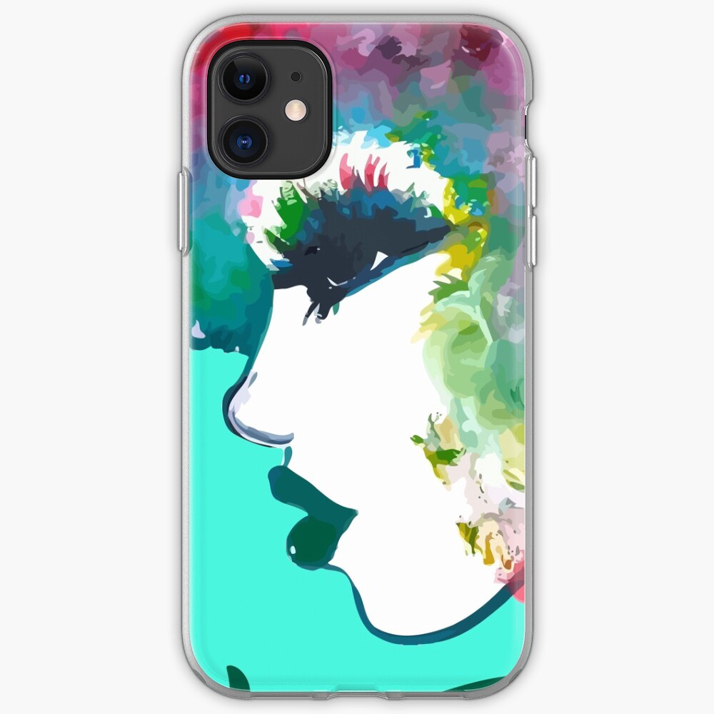 I Fall In Love With The Hair I'm Born With Rainbow hair Natural hair tees iPhone Case & Cover