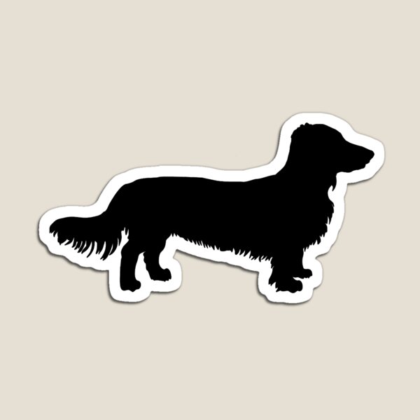 Item preview, Dachshund long-haired Dachshund dog designed and sold by RetroFuchs.