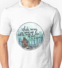 Was kommt, wird kommen und wir werden es treffen, wenn es ein hagrid Zitat ist Slim Fit T-Shirt