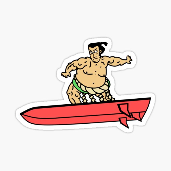 Surfing Sushi Funny Surfer Sojsauce Gift & Present' Sticker