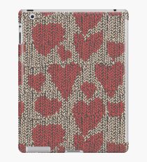 Knitted canvas with a festive pattern ornament. iPad Case/Skin