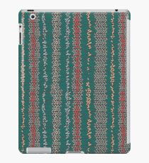 Knitted canvas with a festive pattern ornament. iPad Case/Skin