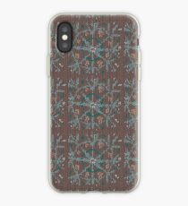 Knitted canvas with a festive pattern ornament. iPhone Case