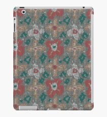 Knitted canvas with a festive pattern ornament. iPad Case/Skin