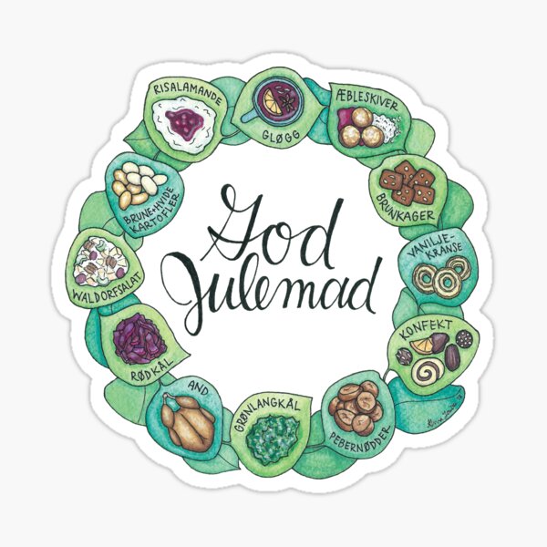 God Julemad | Good Christmas Food Sticker